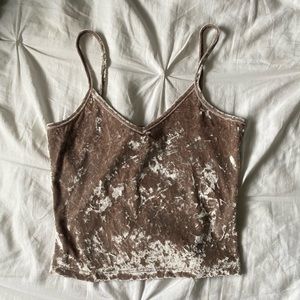 NWOT velvet crop top
